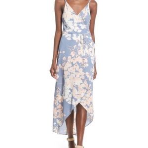 ASTR The Label | Floral Midi High Low Wrap Dress